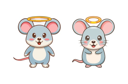 mouse with a small halo vector