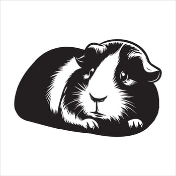 Isolated Guinea Pig for Graphic Design Projects vector