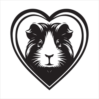 Isolated Guinea Pig Animal on White for Design vector
