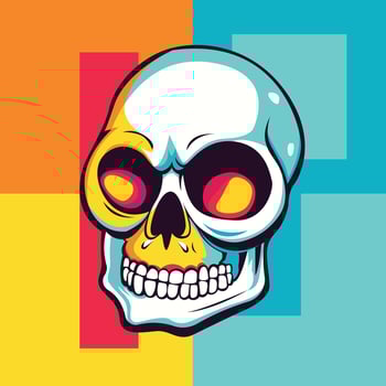 graffiti skull illustration vector