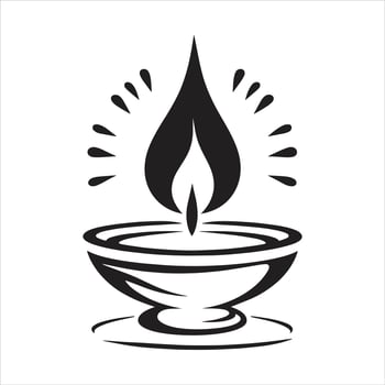 Chhath Puja Festival Diya Icons vector