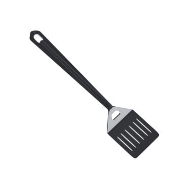 Iron Spatula - Upper High View at 135 Degrees png