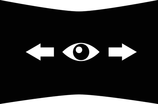 panorama view mode icon. panorama sign. horizontal panorama view symbol. flat style. vector