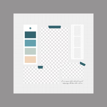 Moodboard collage with pictures beach vector