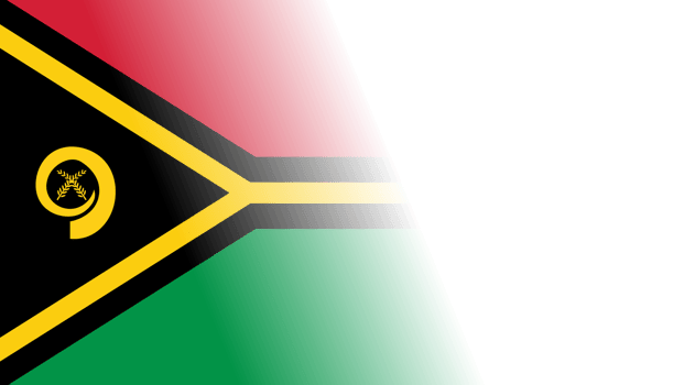 Transparent Vanuatu flag banner on transparent background png