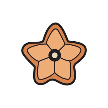 Delightful Cookie Star Clip Art for Festive Designs vector