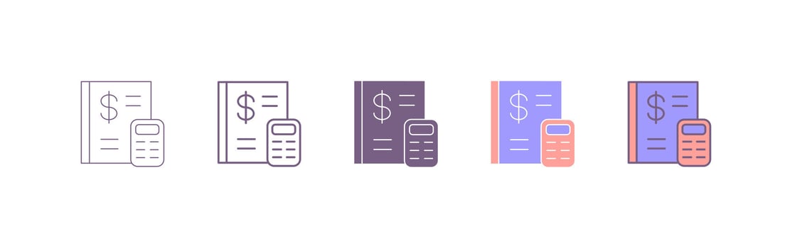financial records icon. tax icon vector