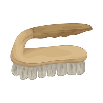 Illustration of cleaning brush vector
