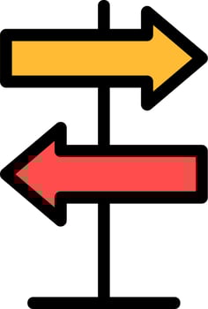 Direction Line Icon vector