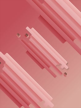 abstract design with overlapping geometric shapes in various shades of pink. The gradient background transitions smoothly from light to dark pink, creating a visually appealing and modern aesthetic. vector