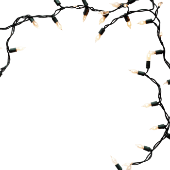 Vibrant Christmas Lights Decoration Border for Holiday Themes on transparent background png
