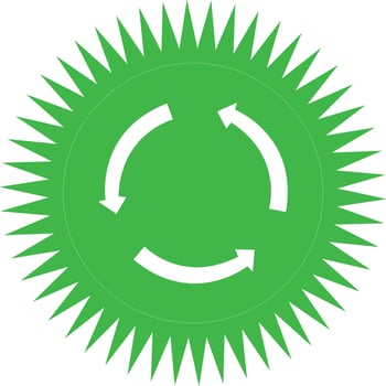 Green Recycling Symbol Promotes Environmental Sustainability. vector
