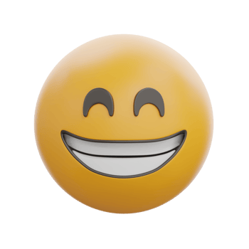 3D Beaming Face With Smiling Eyes Emoji png