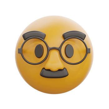 3D Disguised Face Emoji Emoticon With Glasses png