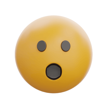 Surprised Face Open Mouth 3D Emoji png