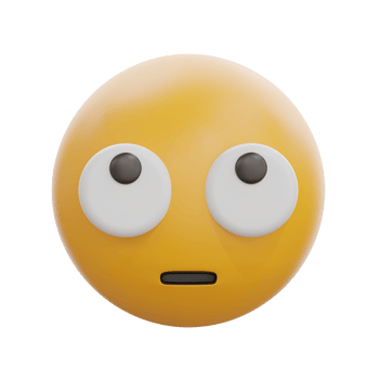 3D Face With Rolling Eyes Emoji Icon png