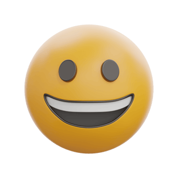 3D Grinning Face Emoji Emoticon Icon png