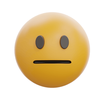 3D Neutral Face Emoji Emoticon Icon Design png