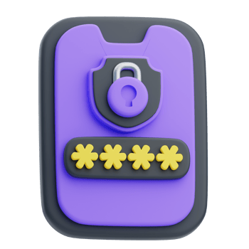 3D Password Security Lock For Phone Illustration png