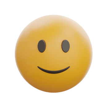 3D Slightly Smiling Face Emoji Icon png