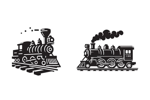 Locomotive Silhouette Illustration vector