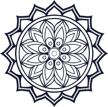Black and White Mandala vector