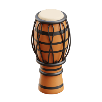 3D Brazilian Atabaque Drum Percussion Instrument png