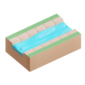 3D Dutch Canal Simulation Model png