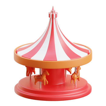 3D Carnival Carousel For Brazilian Celebrations png
