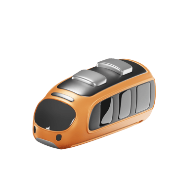 Modern 3D Commuter Train Model Illustration png
