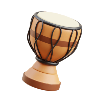 3D Brazilian Percussion Instrument Djembe Icon png