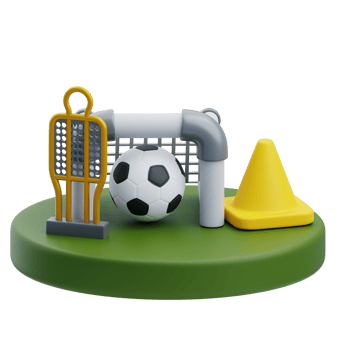 3D Football Training Equipment Set png