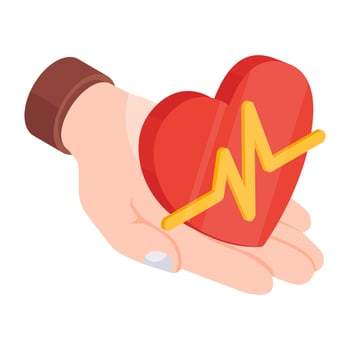 Modern design icon of heart care vector