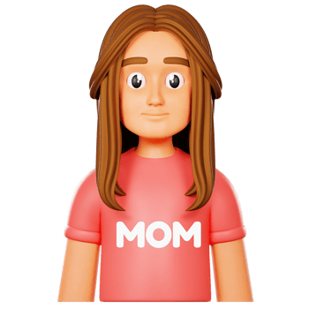 3D Cartoon Mom Character For Kids png