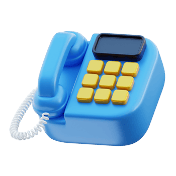 3D Business Communication Landline Phone Model png