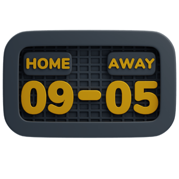 3D Football Scoreboard Home vs Away png