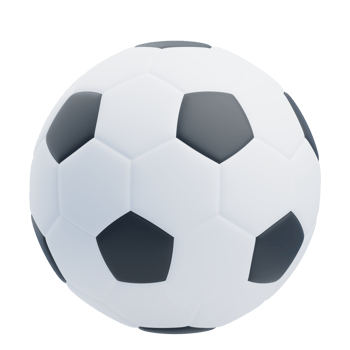 3D Realistic Soccer Ball Illustration png