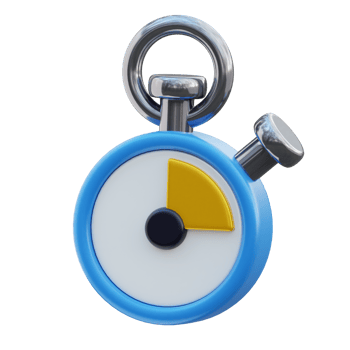 3D Stopwatch Icon for Time Management png