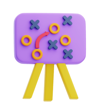 3D Football Strategy Planning Board Illustration png