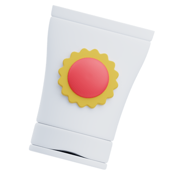 3D Sun Protection Cream Tube Illustration png