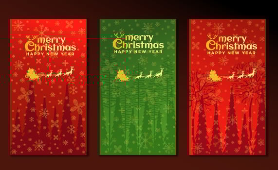 luxury elegant for stories collection for christmas editable template for greetings card and stories background template with red and green color vector