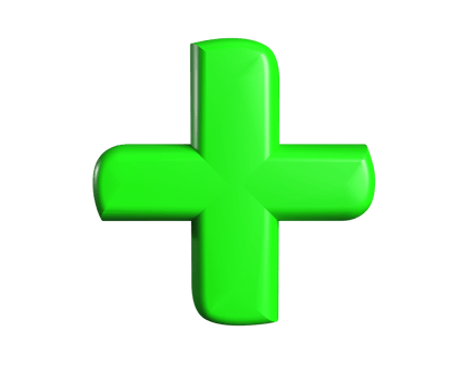 Medical plus logo 3d sign, care hospital icon png