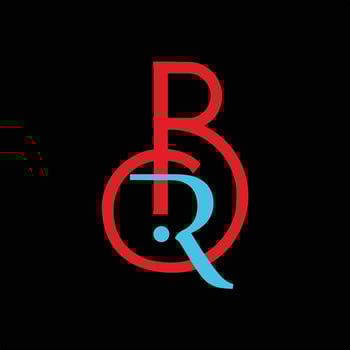 Red and Blue Modern Simple Fashion House Abstract Logo. vector