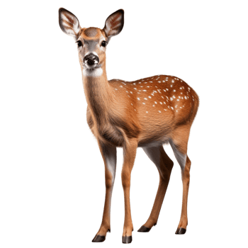 Roe deer natural tail png