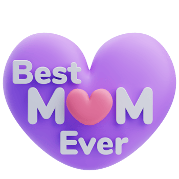 Best 3D Mom Ever Heart Illustration png