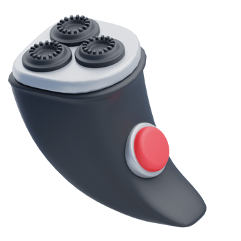 3D Electric Rotary Shaver Icon Barbershop Tool png