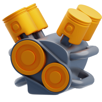 3D Car Engine Piston Model For Garage png