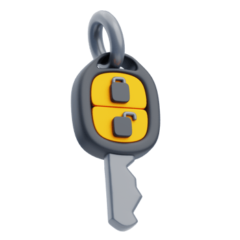 3D Car Key Illustration For Garage Usage png