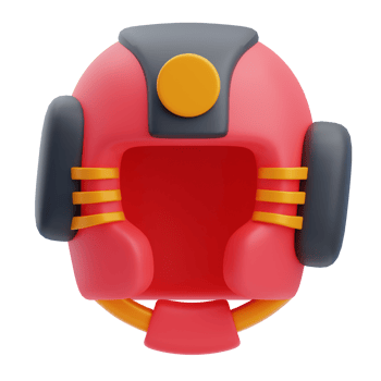 3D Martial Arts Boxing Protective Helmet png