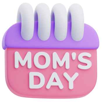 3D Mom's Day Calendar Icon png